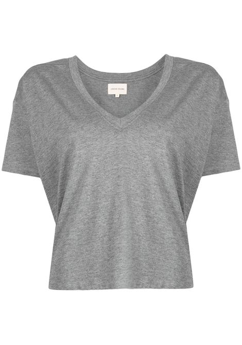 Grey V-neck T-shirt LouLou Studio - women LOULOU STUDIO | FAAAGRYMLNG